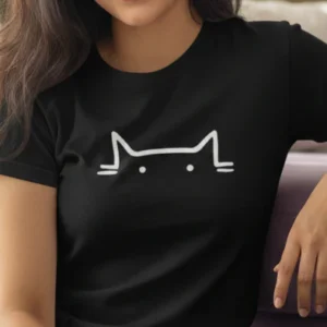CAT BLACK MINIMAL REGULAR FIT T SHIRT