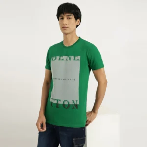 benetton green tshirt